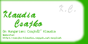 klaudia csajko business card